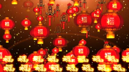 中国结福灯笼民族风视频素材
