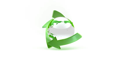 绿色剪头围绕地球转动AE模板