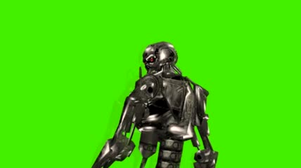 3D动画绿色屏幕终结者人体骨骼