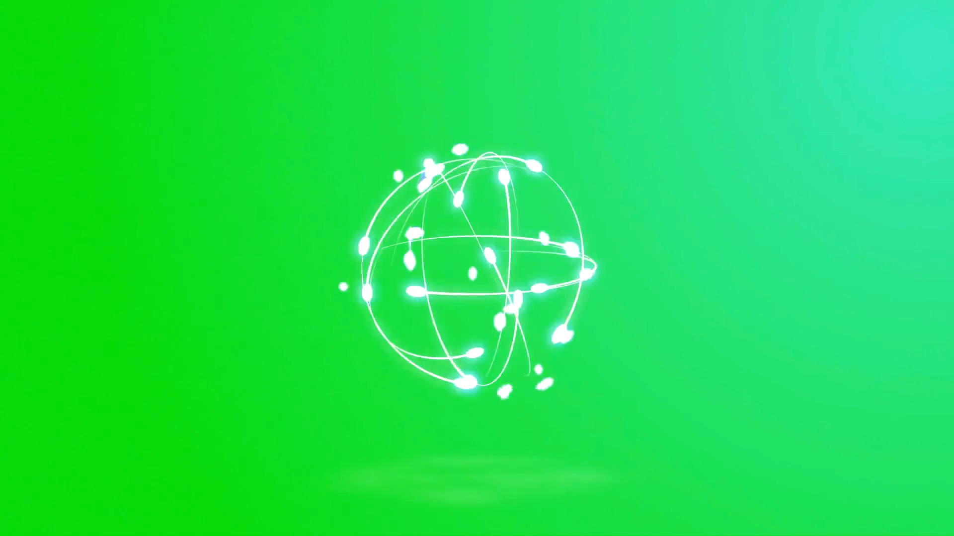 绿屏抠像交汇旋转粒子光球