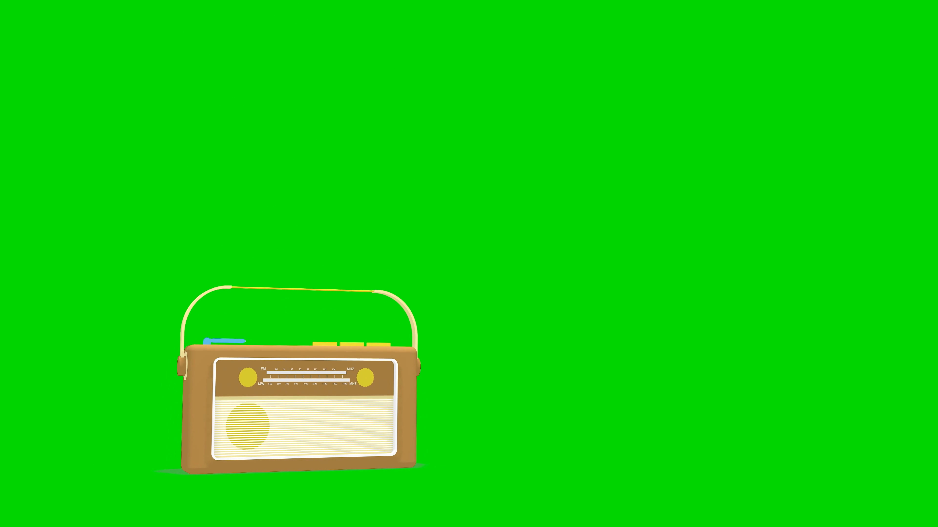 [4K]绿屏抠像卡通收音机