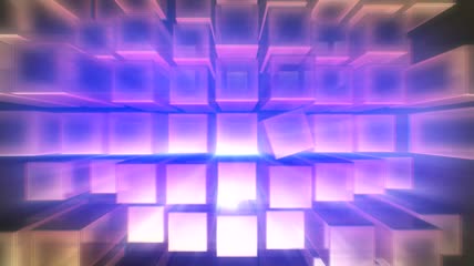 紫色方格起伏效果视频素材