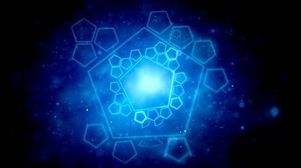 高清脉冲五角星视频素材