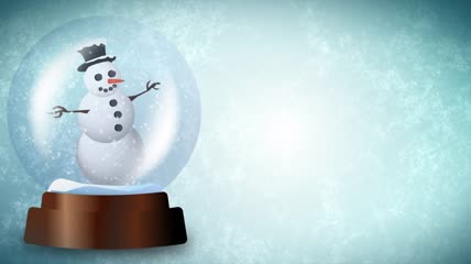 玻璃罩里的雪人素材