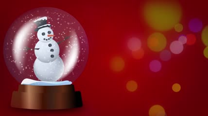 光影飘落背影的雪人素材