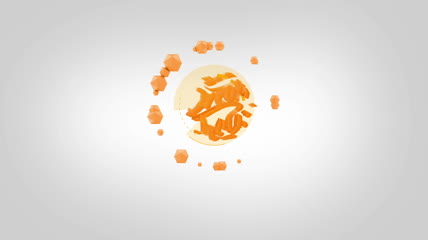多边形拼成logo的AE模板