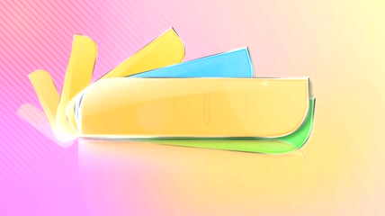 彩色重叠字幕条AE模板